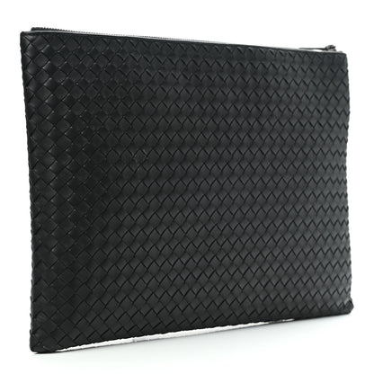 Bottega Veneta Nappa Intrecciato Large Zip Pouch Black 3 of 7