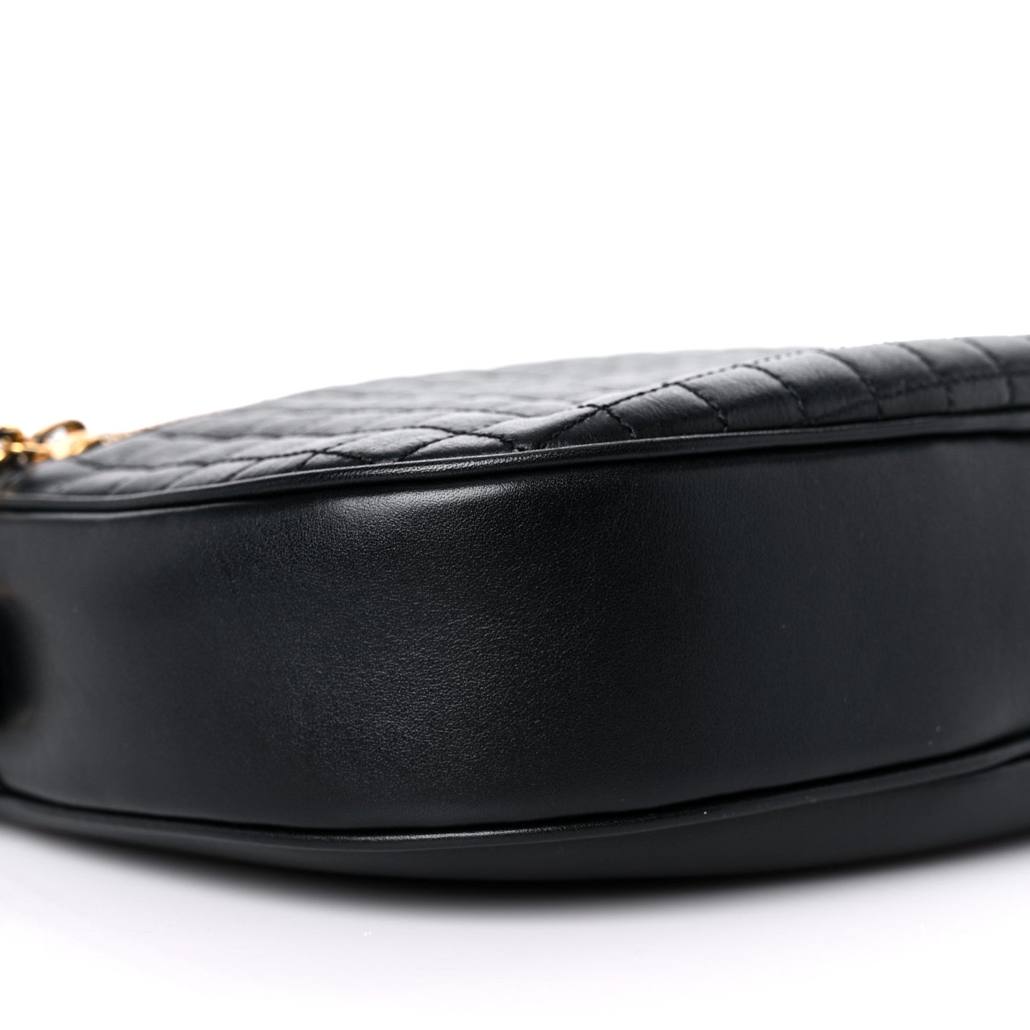 Celine Calfskin Quilted Medium C Charm Bag Black 7 of 8