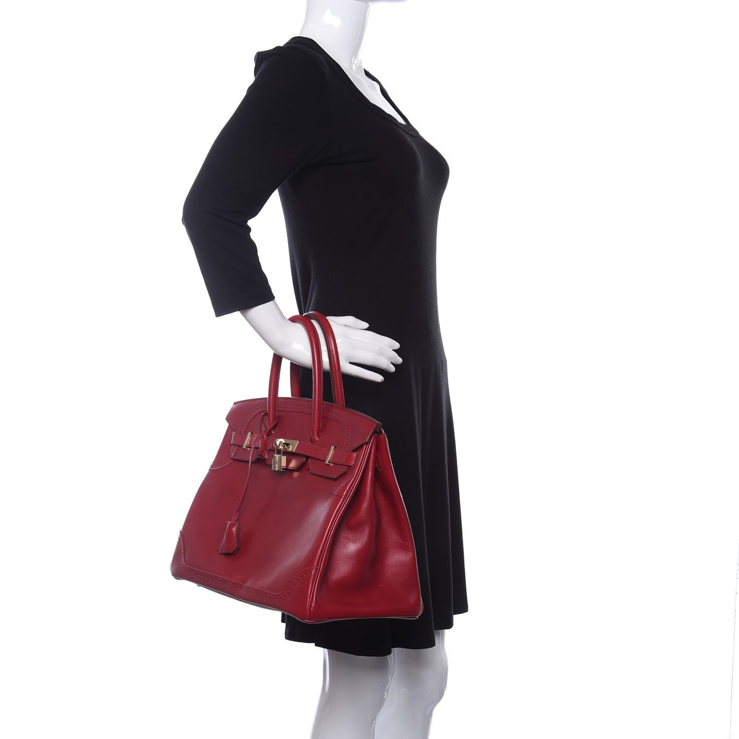 Tadelakt Ghillies Birkin 35 Rubis