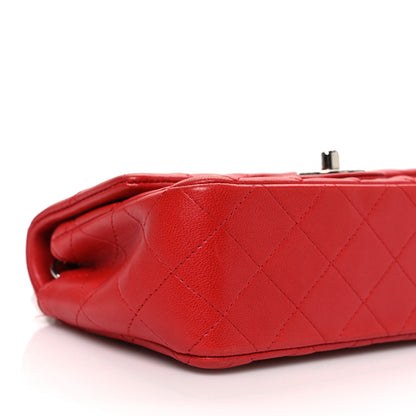 Chanel Lambskin Quilted Mini Rectangular Flap Red 9 of 11