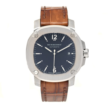 Burberry Stainless Steel Alligator 41mm The Britain Automatic Watch Black BBY1202 1 of 4
