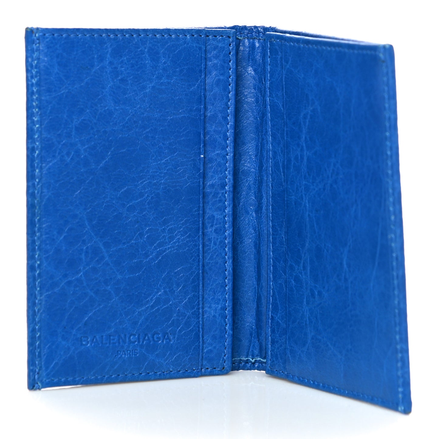 Agneau Giant 12 Gold Hardware Card Case Blue
