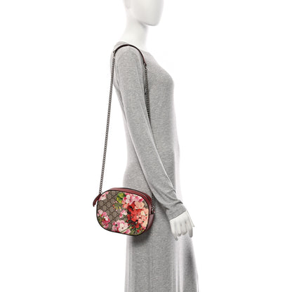 Gucci GG Supreme Monogram Blooms Mini Chain Shoulder Bag Beige Multicolor Dry Rose 2 of 10