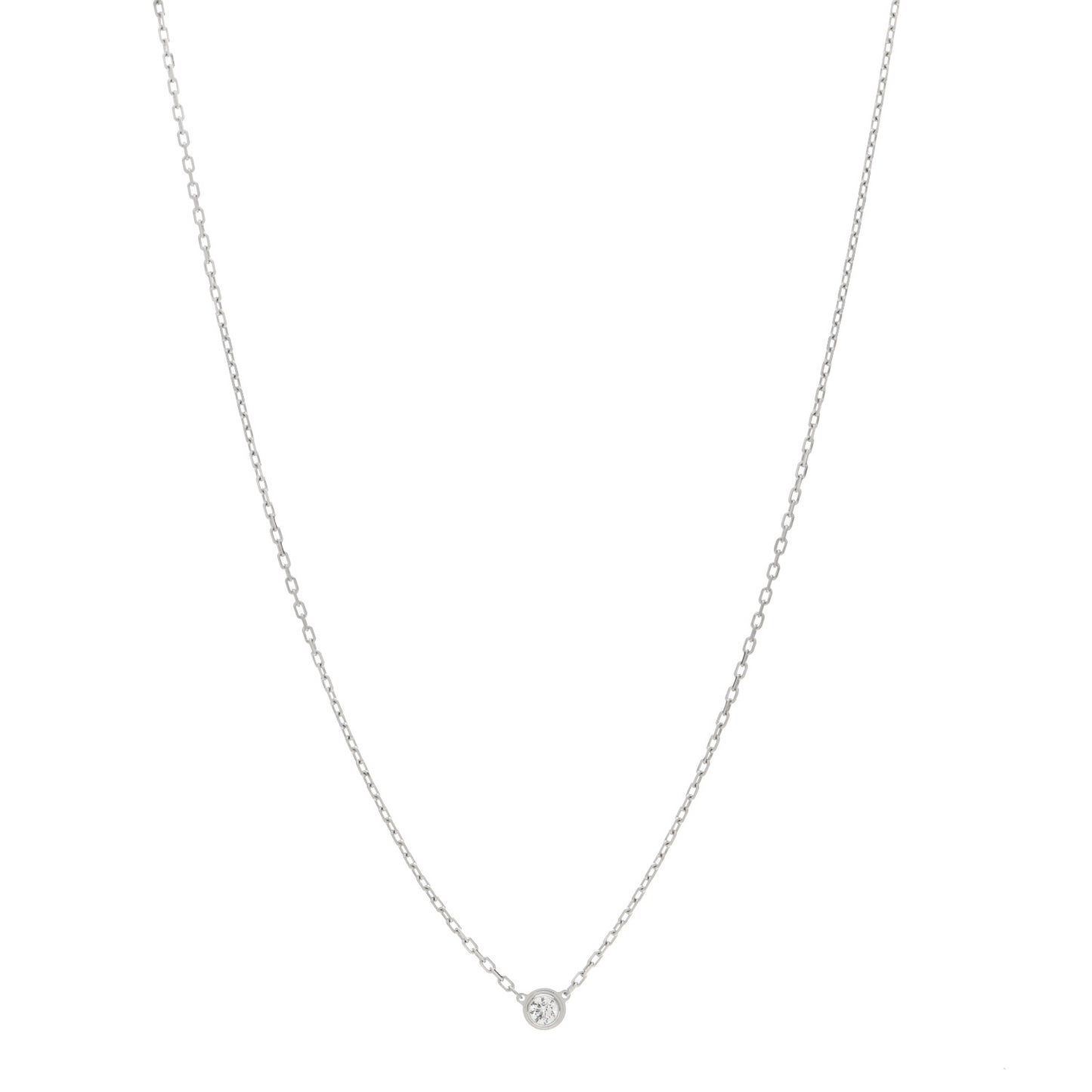 18K White Gold Diamond SM D'Amour Pendant Necklace