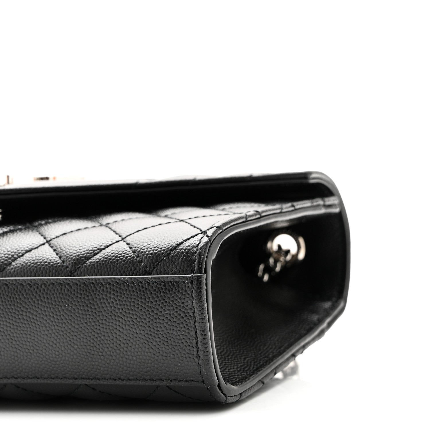 Saint Laurent Grain De Poudre Textured Mixed Matelasse Triquilt Small Monogram Satchel Black 9 of 9