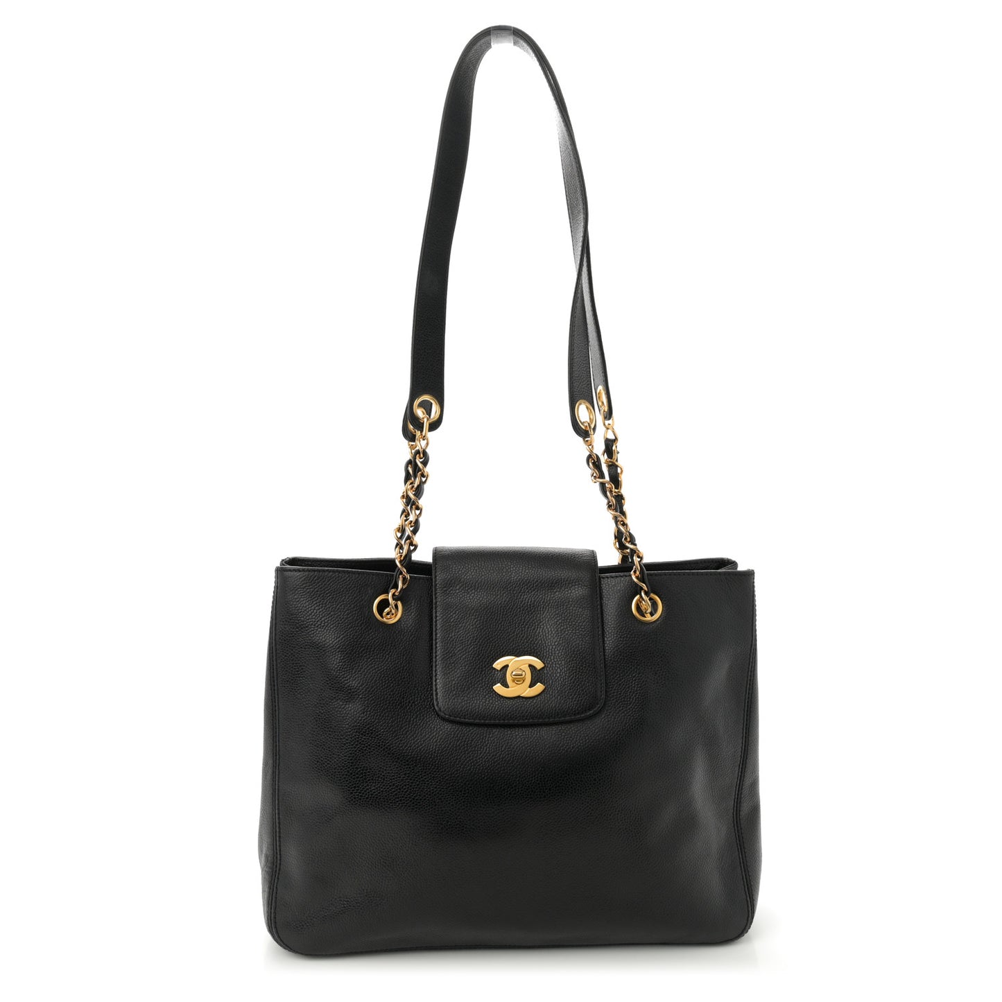 Caviar CC Shoulder Bag Black