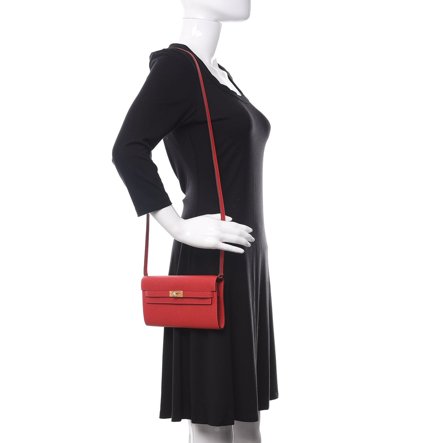 Epsom Kelly Wallet To Go Rouge Casaque