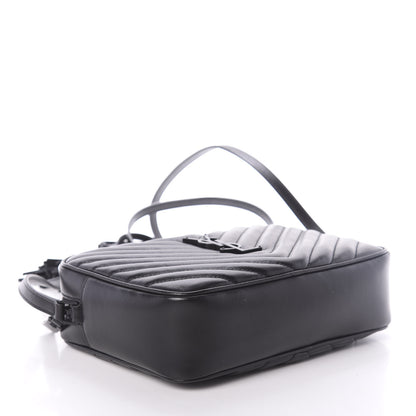 Saint Laurent Calfskin Matelasse Monogram Lou Camera Bag Black 4 of 9