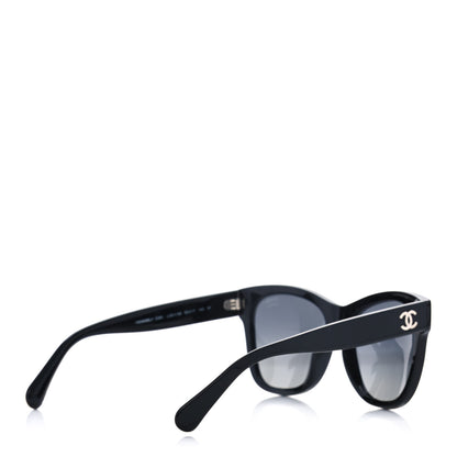 Chanel Acetate Polarized Square CC Sunglasses 5380 Black 4 of 8