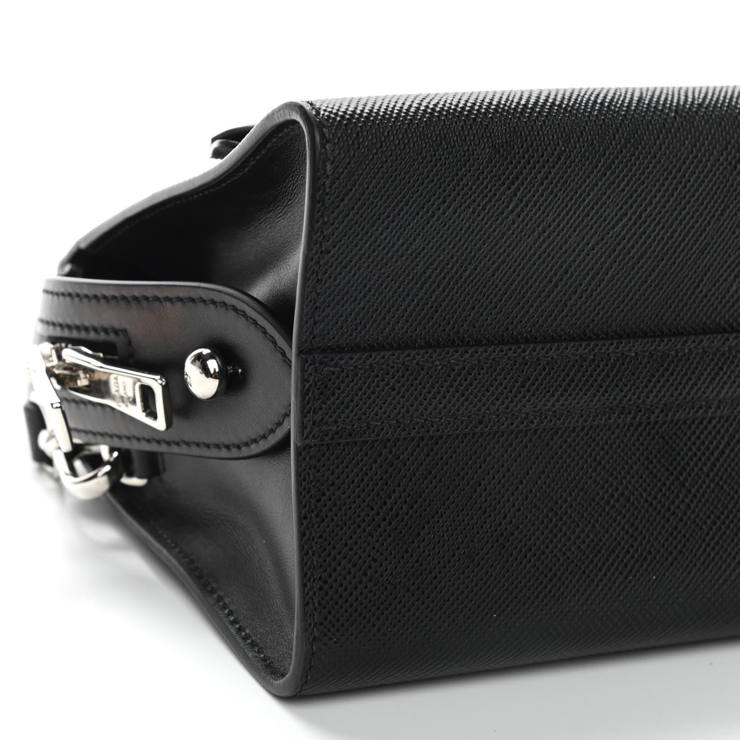 Prada Saffiano Cuir Calfskin Small Kristen Black 7 of 8