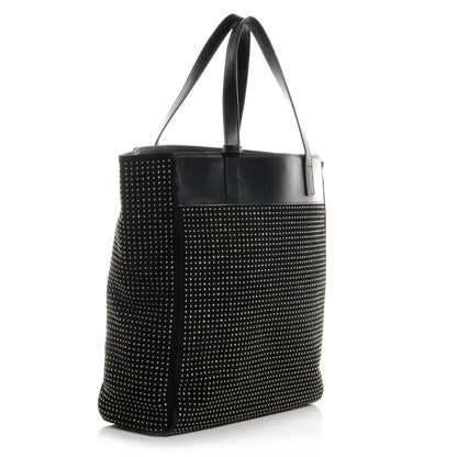 Saint Laurent Leather Studded North South Shopper Tote Black 3 of 7