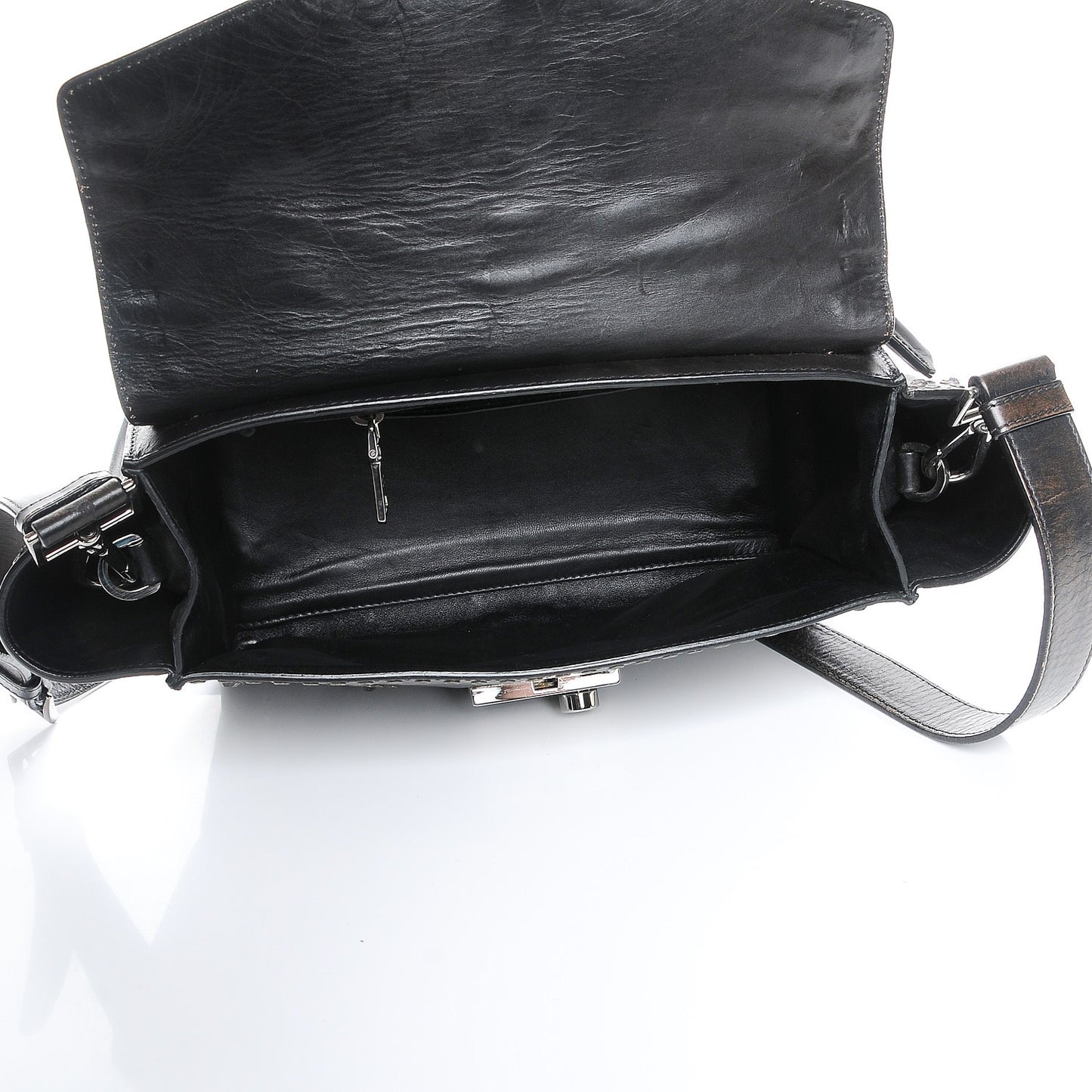 Vitello Vintage Studded Sound Twin Pocket Satchel Ebano