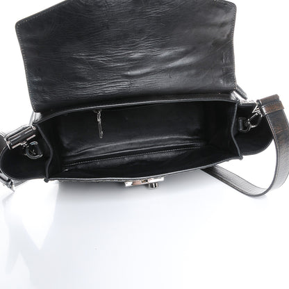 Prada Vitello Vintage Studded Sound Twin Pocket Satchel Ebano 5 of 9