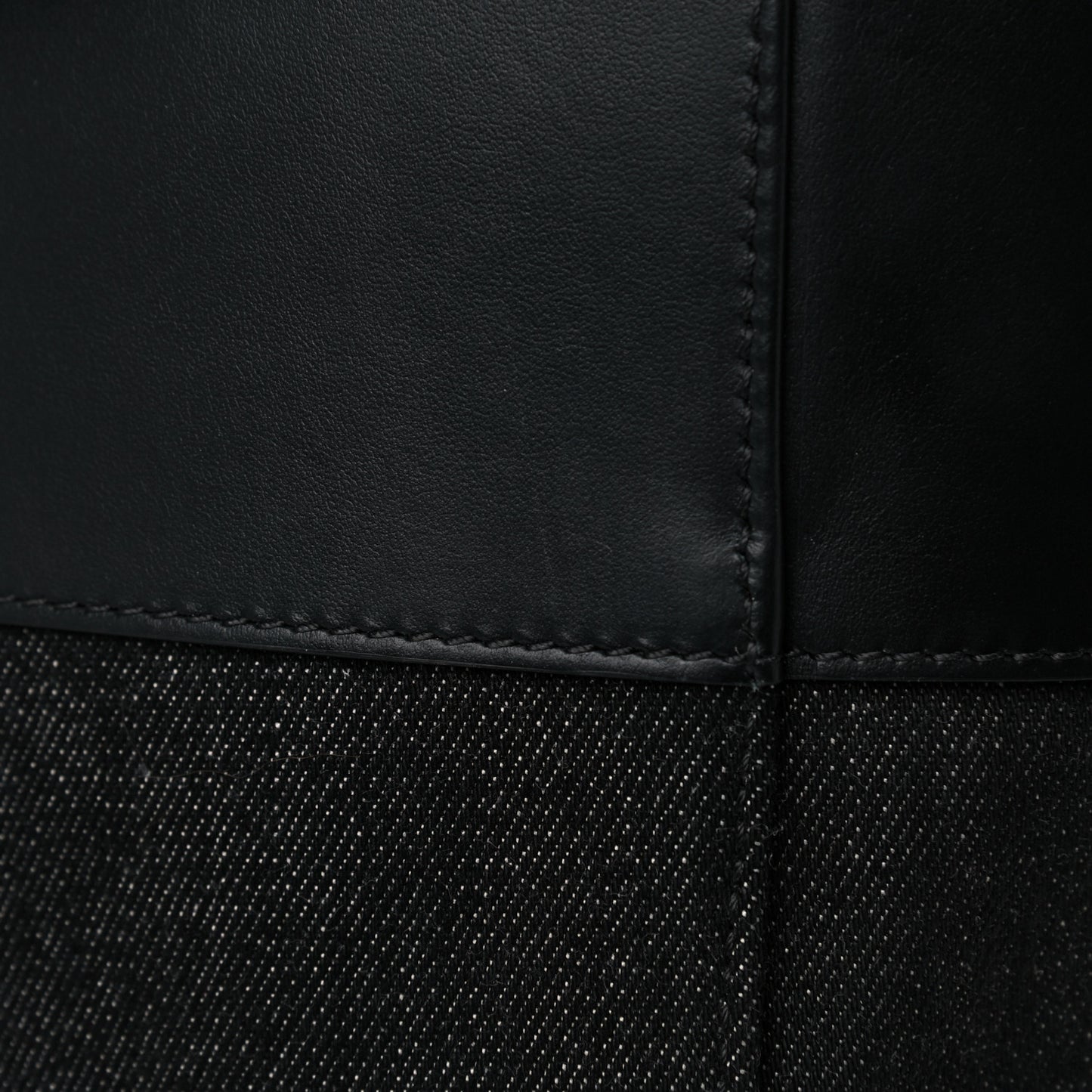 Denim North South Tote Black