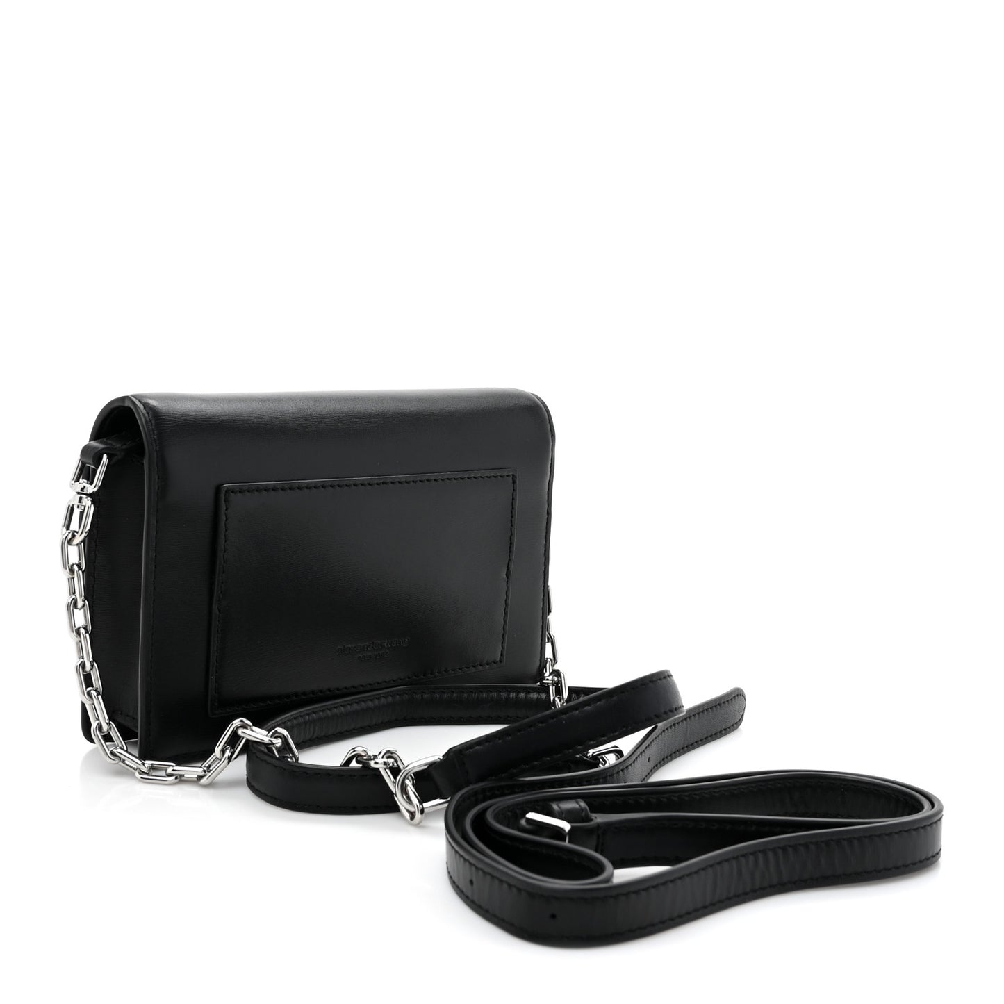 Lambskin Attica Chain Crossbody Bag Black