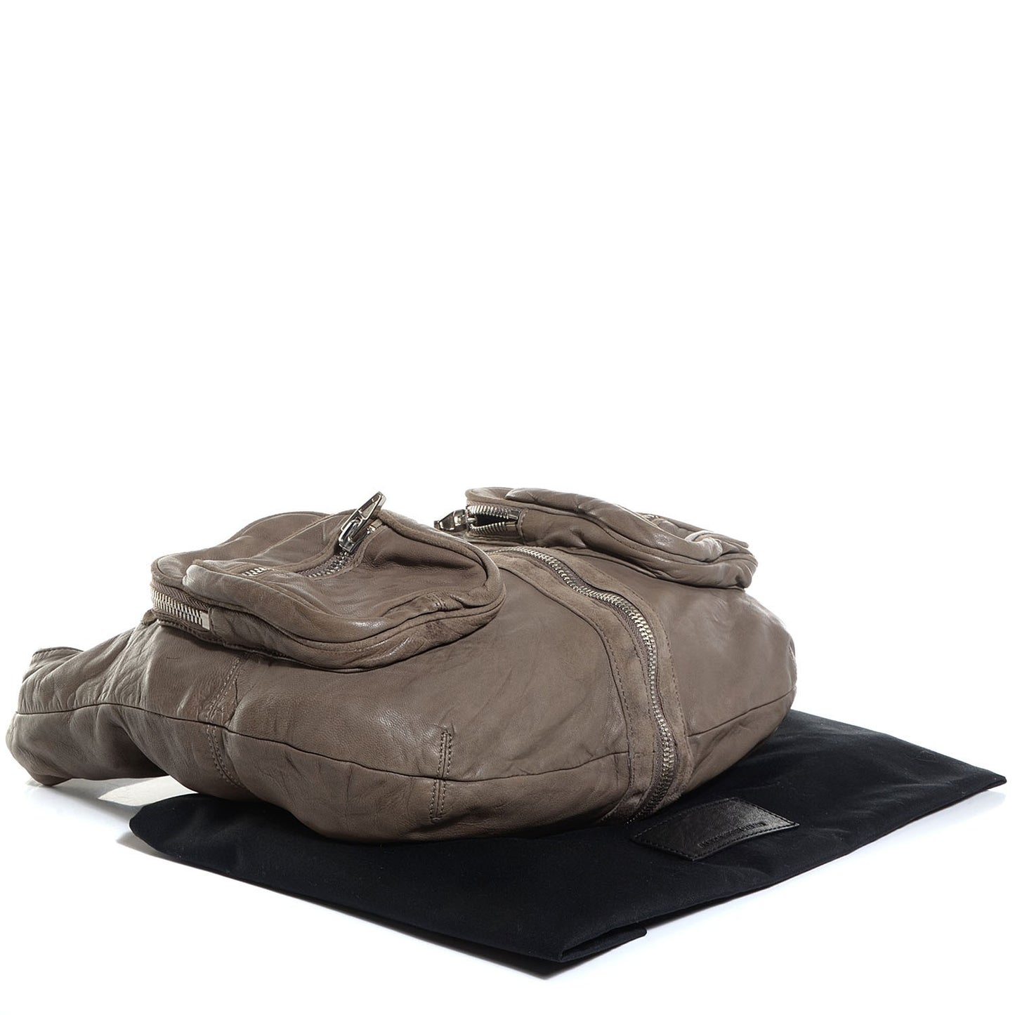 Washed Lambskin Suede Donna Hobo Ash