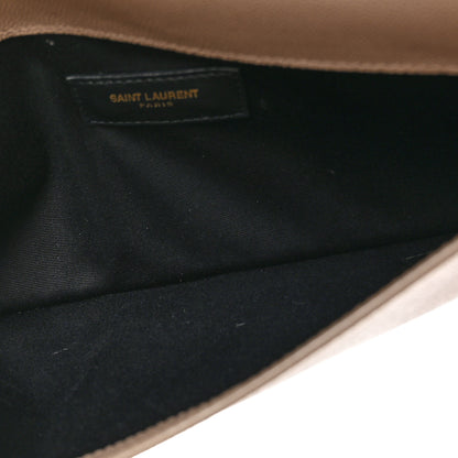 Saint Laurent Grain De Poudre Uptown Pouch Dark Beige 5 of 9