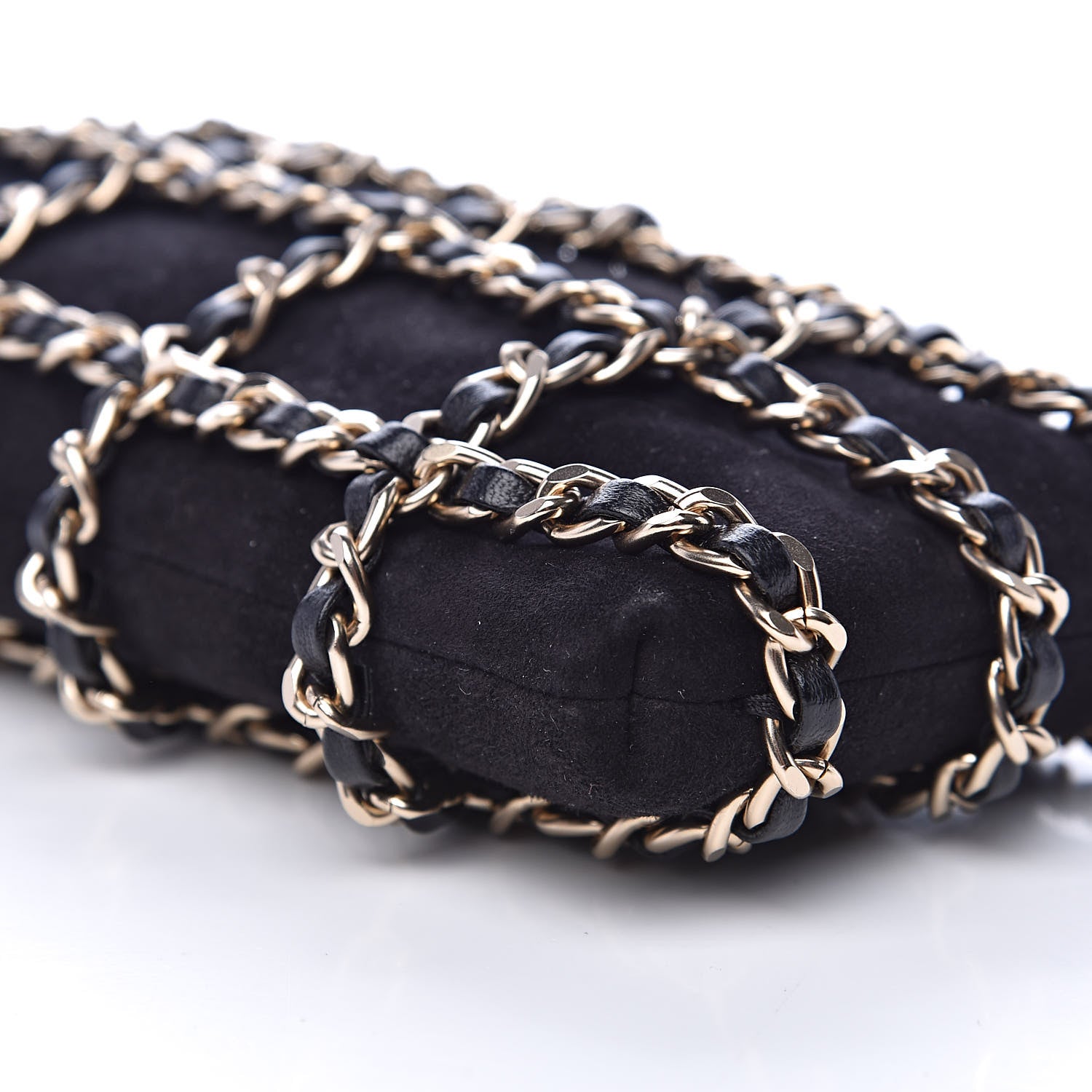 Chanel Lambskin Suede Clutch With Chain Black 9 of 10