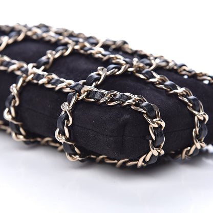 Chanel Lambskin Suede Clutch With Chain Black 9 of 10