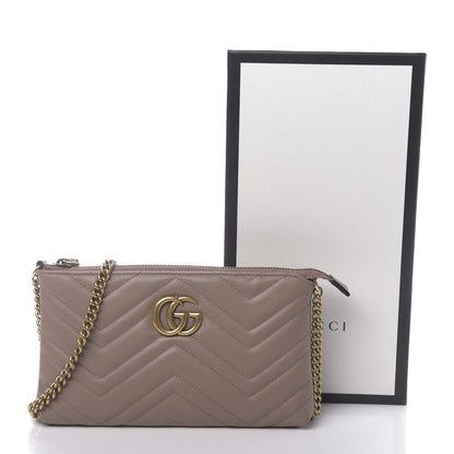 Gucci Calfskin Matelasse Mini GG Marmont Chain Bag Porcelain Rose 15 of 15