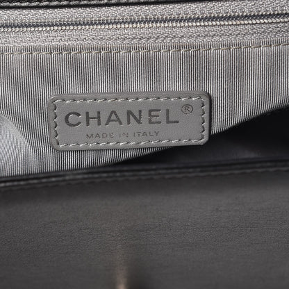 Chanel Metallic Calfskin Quilted New Medium Boy Flap Black 6 of 9