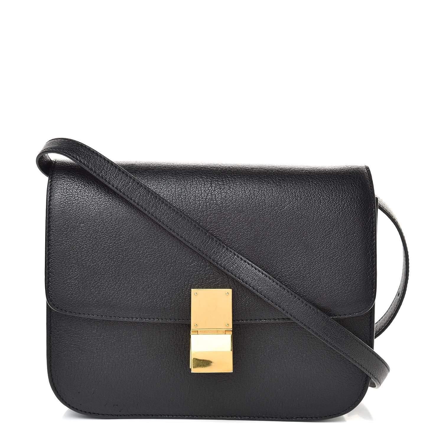 Celine Goatskin Medium Classic Box Flap Bag Black 1 of 10