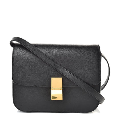 Celine Goatskin Medium Classic Box Flap Bag Black 1 of 10