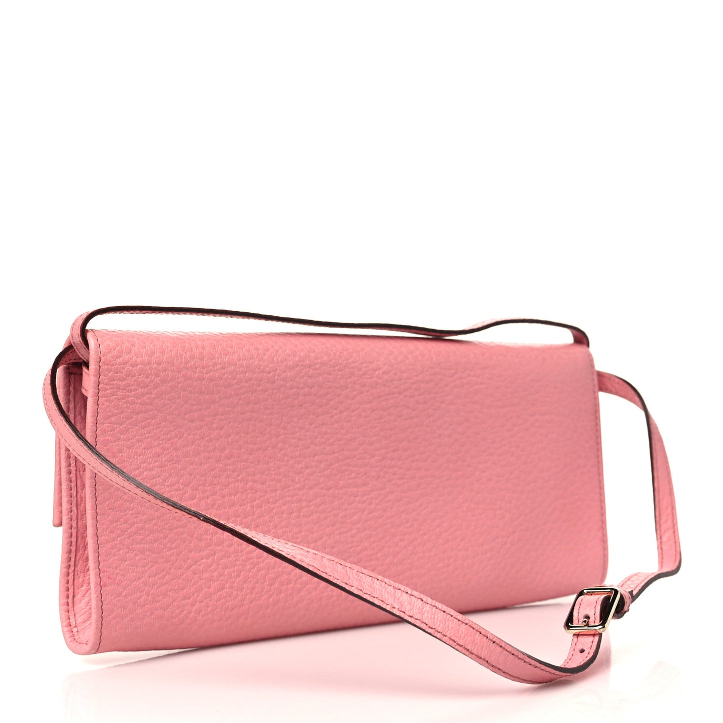 Calfskin Bamboo Bar Clutch Pink