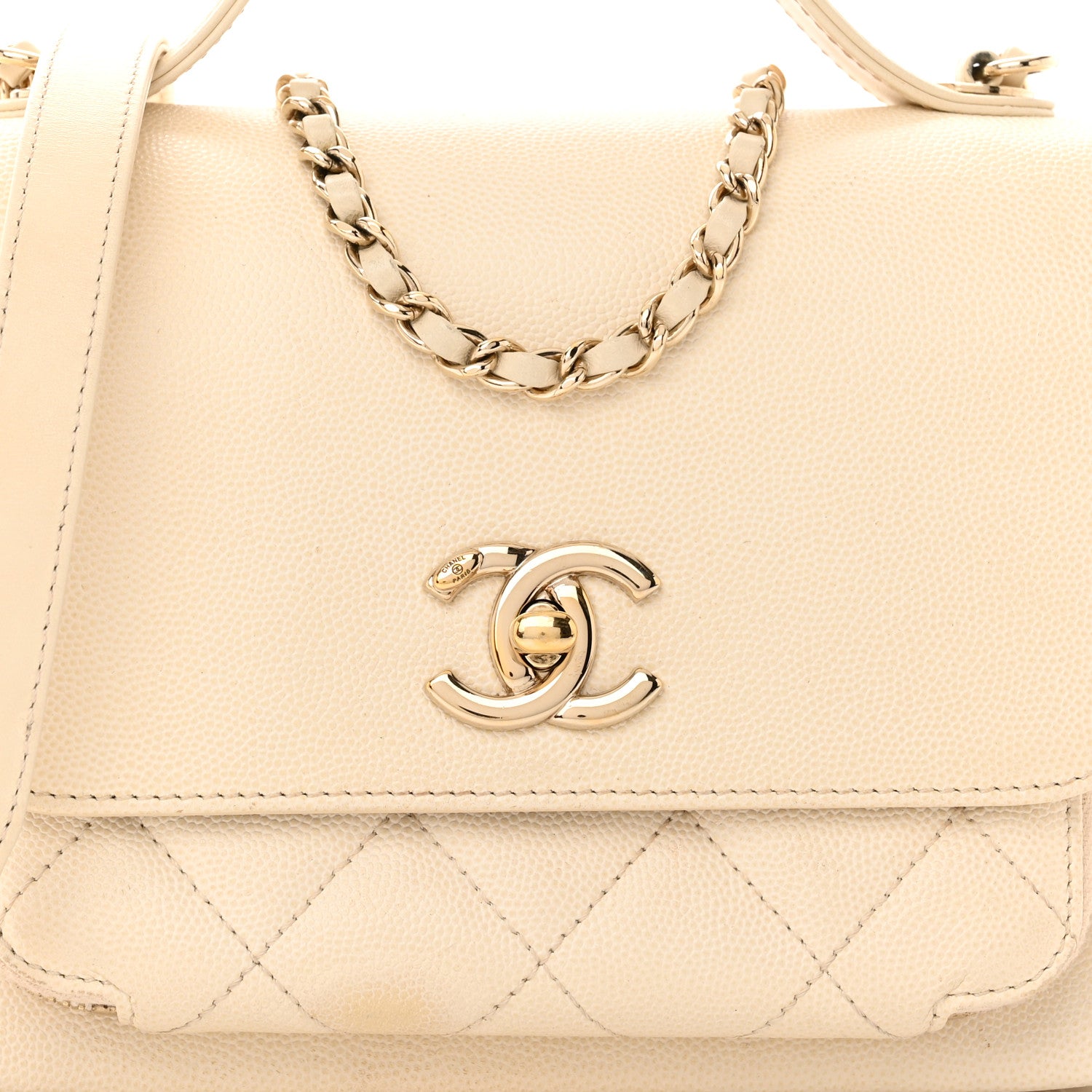 Chanel Caviar Quilted Small Business Affinity Flap White 8 of 14