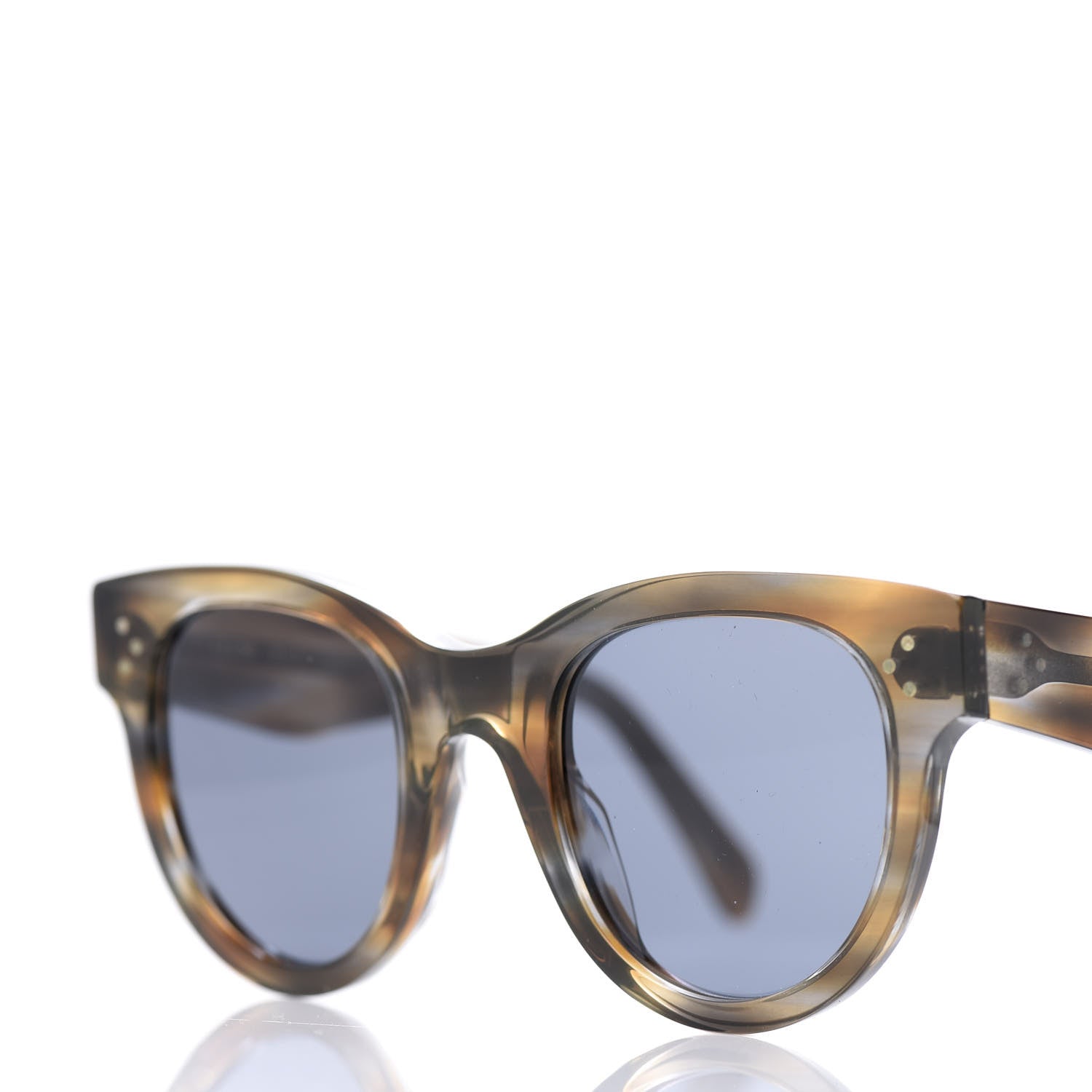Celine Acetate Studded Mineral Round Sunglasses CL40031 Tortoise 7 of 8
