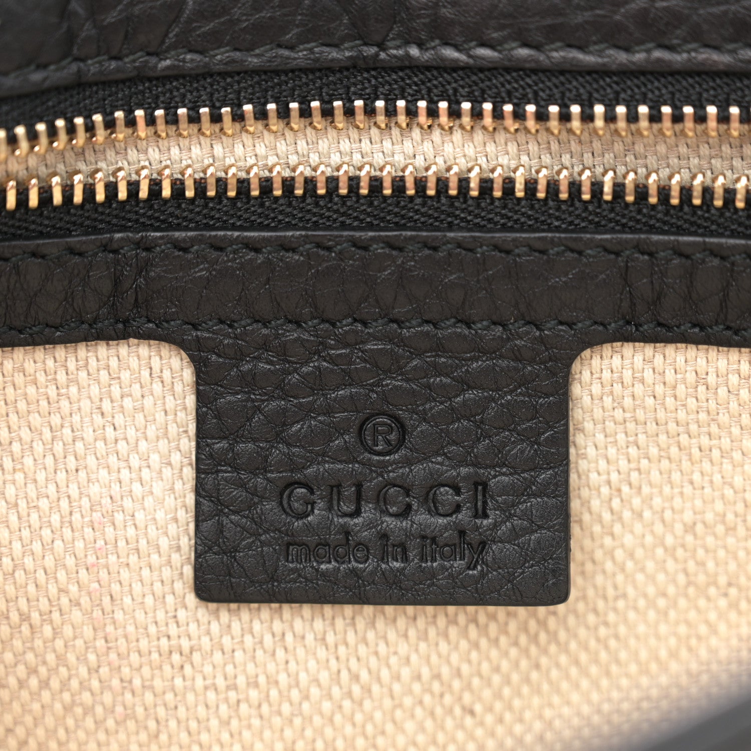 Gucci Pebbled Calfskin Medium Soho Flap Crossbody Black 6 of 10