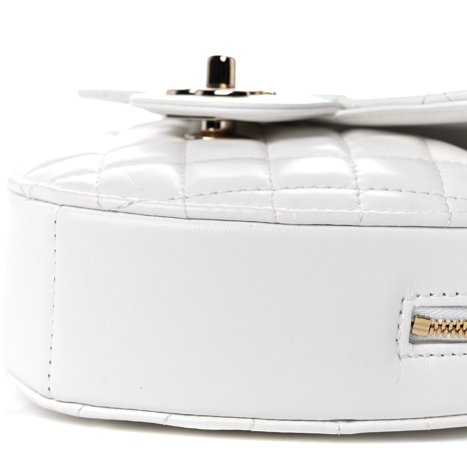 Chanel Lambskin Quilted CC In Love Heart Bag White 9 of 9