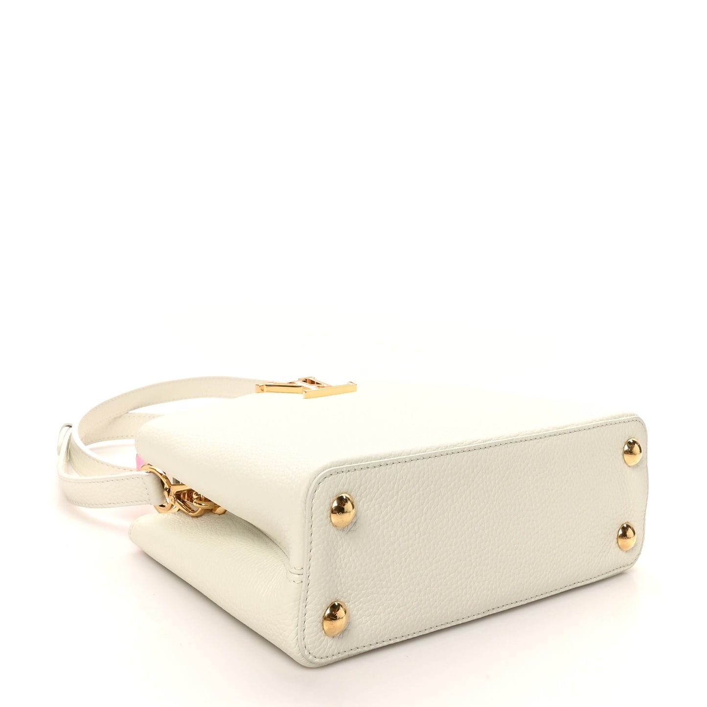 Taurillon Lambskin Calfskin Capucines BB Snow White