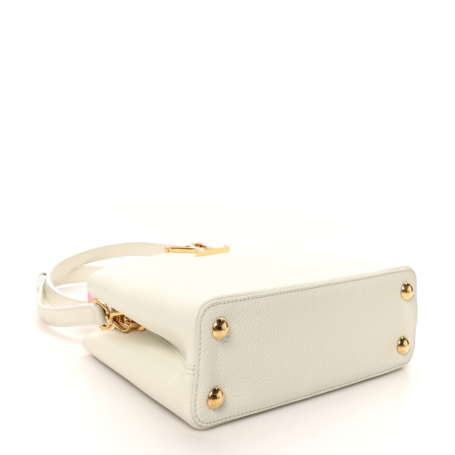 Louis Vuitton Taurillon Lambskin Calfskin Capucines BB Snow White 4 of 9