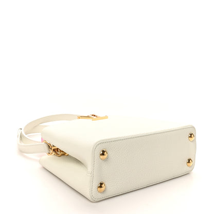 Louis Vuitton Taurillon Lambskin Calfskin Capucines BB Snow White 4 of 9