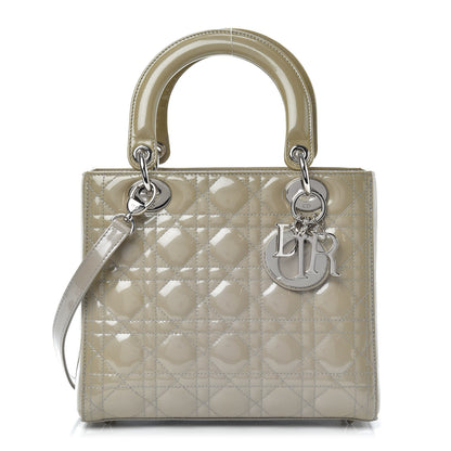 Christian Dior Patent Cannage Medium Lady Dior Grey 1 of 11