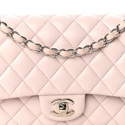 Chanel Lambskin Quilted Medium Double Flap Light Pink 8 of 10