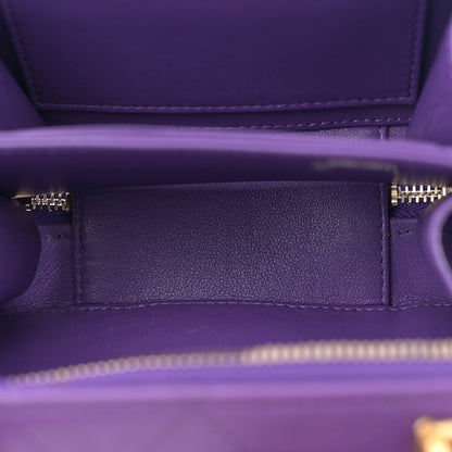 Chanel Lambskin Quilted Top Handle Mini Vanity Case Purple 5 of 10