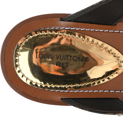 Louis Vuitton Monogram Sunny Flat Thong Sandals 37 Brown 7 of 9
