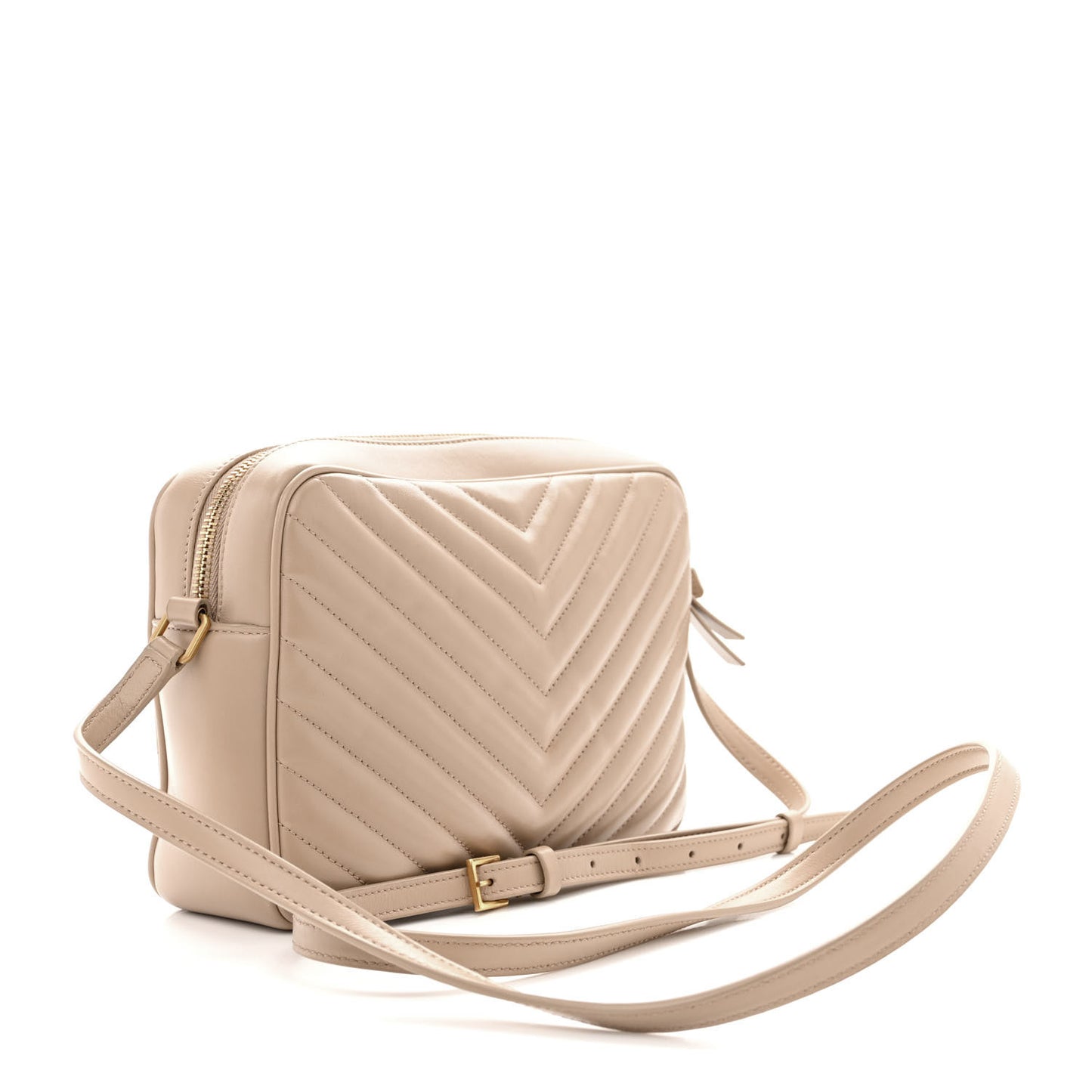 Calfskin Matelasse Monogram Lou Camera Bag Dark Beige