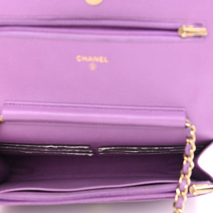 Chanel Caviar Quilted Wallet On Chain WOC Purple 5 of 14
