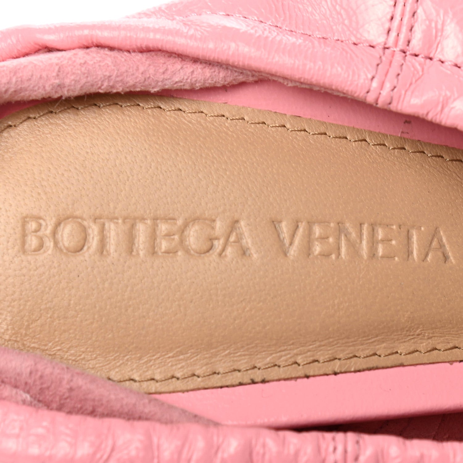 Bottega Veneta Crushed Nappa Glitter Plexiglass Almond Pumps 37.5 Blossom 7 of 7