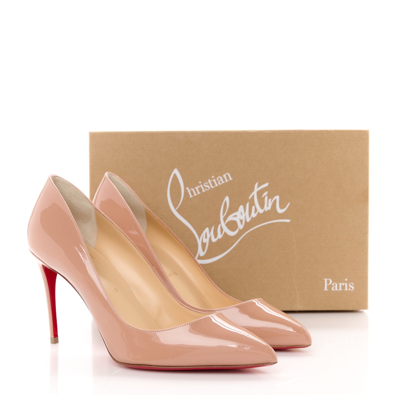 Christian Louboutin Patent Pigalle 85 Pumps 39 Nude 8 of 8