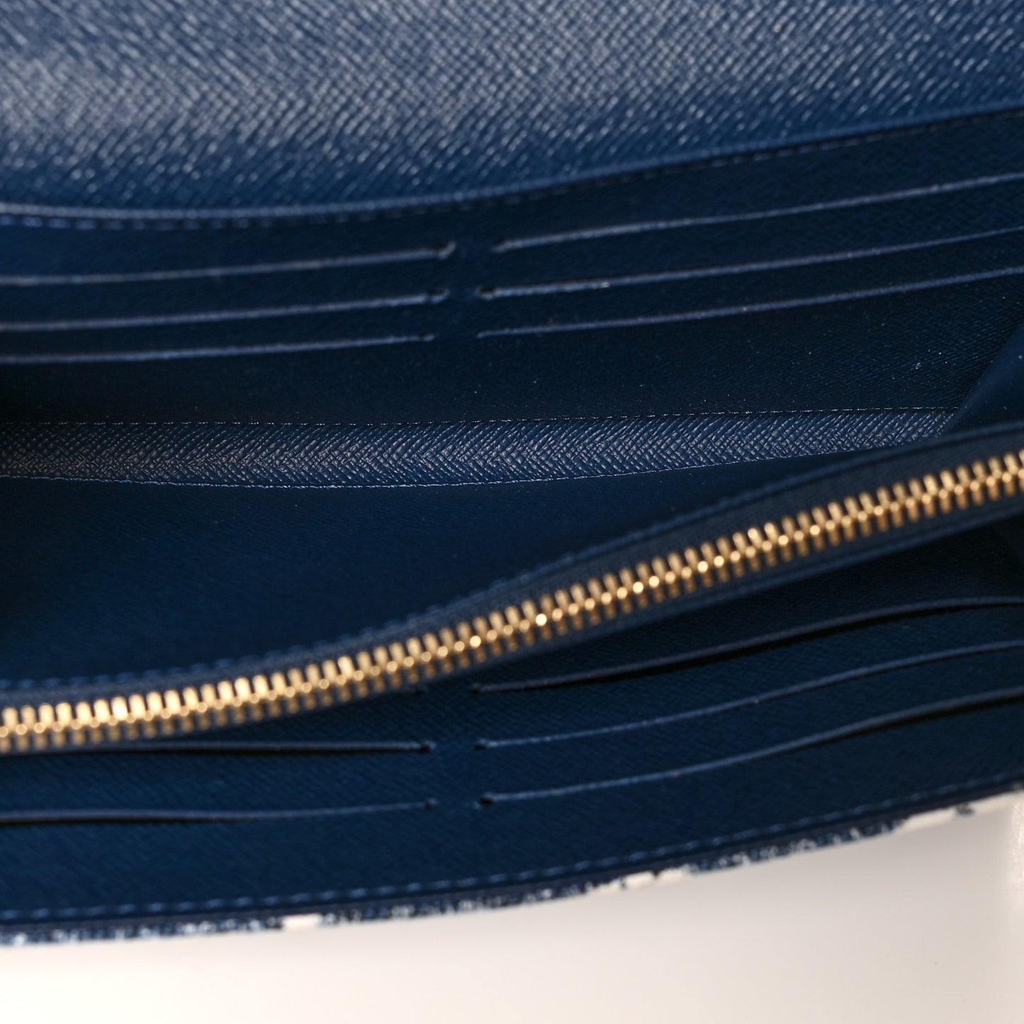 Monogram Jacquard Denim Sarah Wallet Bleu