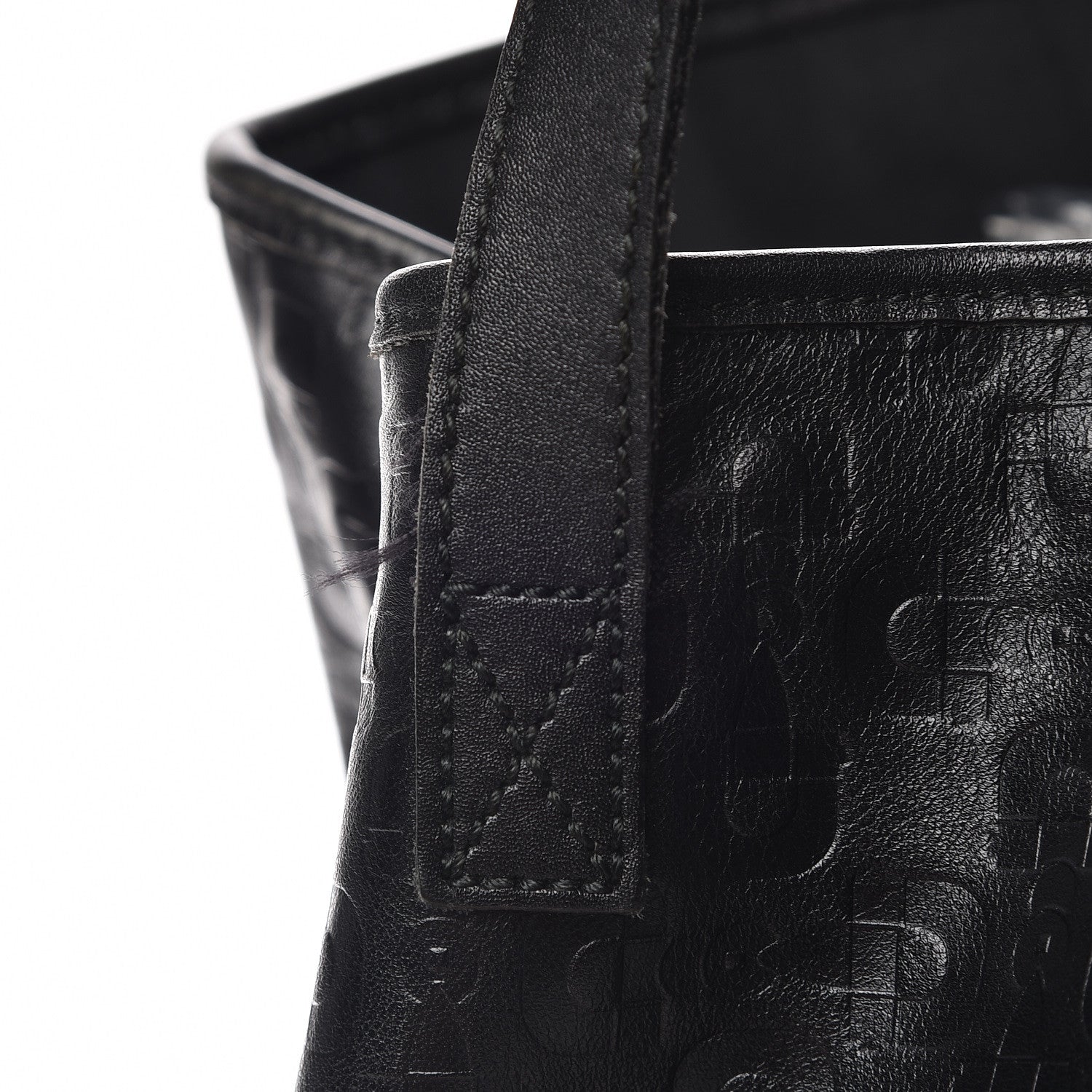 Gucci Calfskin Horsebit Embossed Large Tote Black 10 of 16
