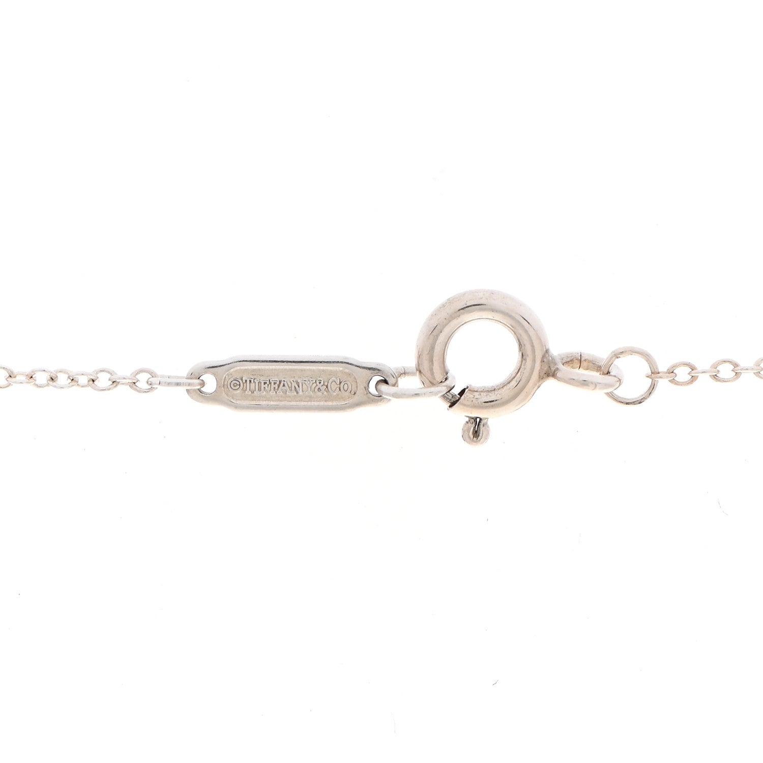 Tiffany Sterling Silver Enamel Knot Key Pendant Necklace Blue 5 of 7