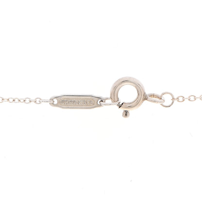 Tiffany Sterling Silver Enamel Knot Key Pendant Necklace Blue 5 of 7