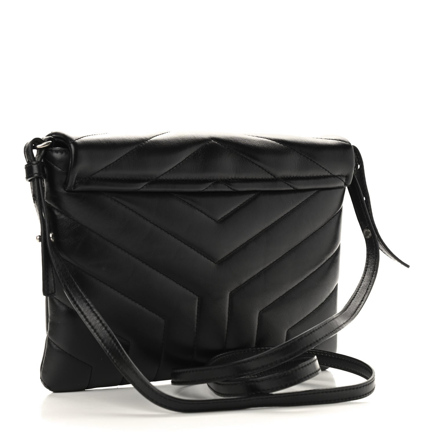 Saint Laurent Calfskin Y Quilted Monogram Loulou Flap Bag Black 3 of 9