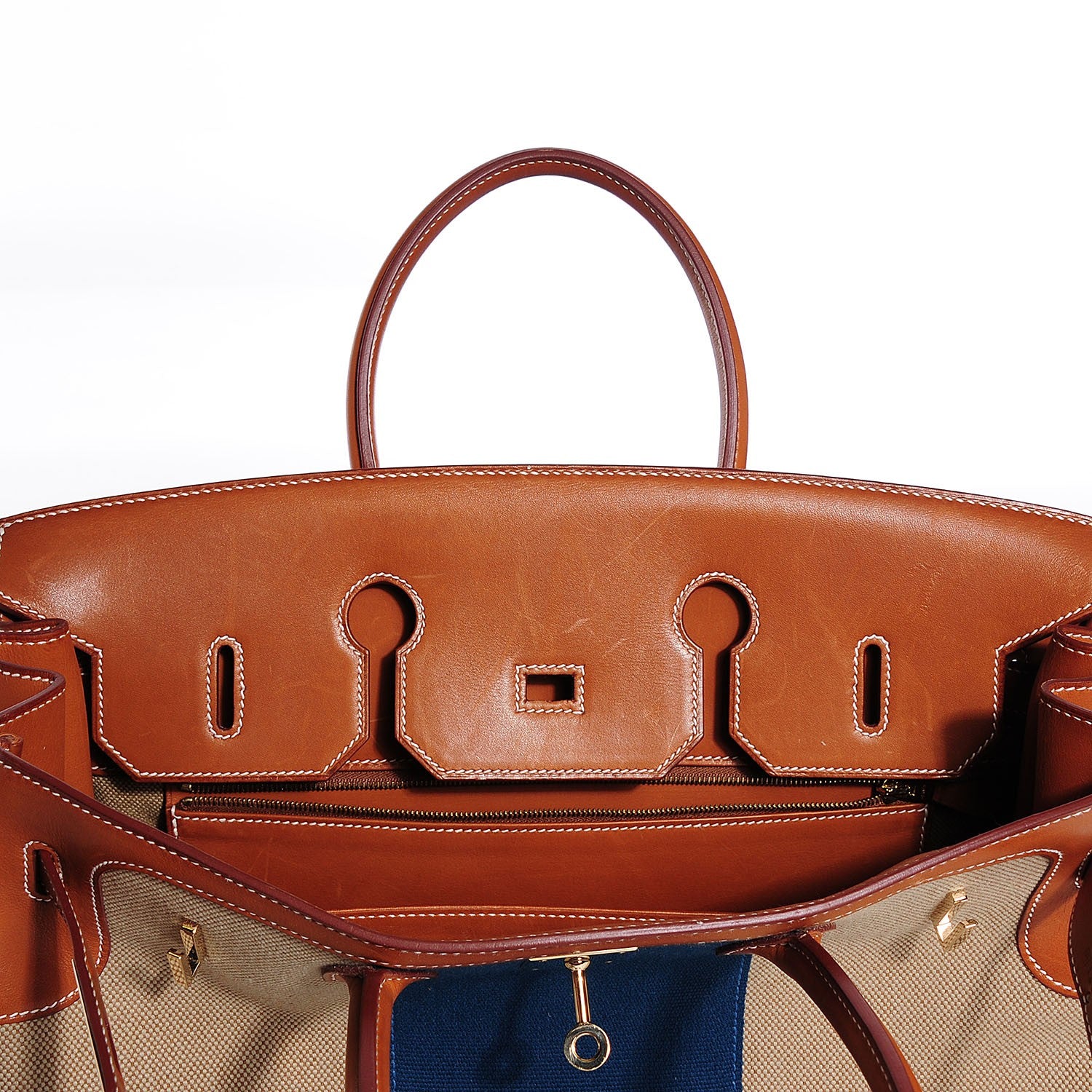 Hermes Toile Natural Barenia Flag Birkin 35 2 of 30