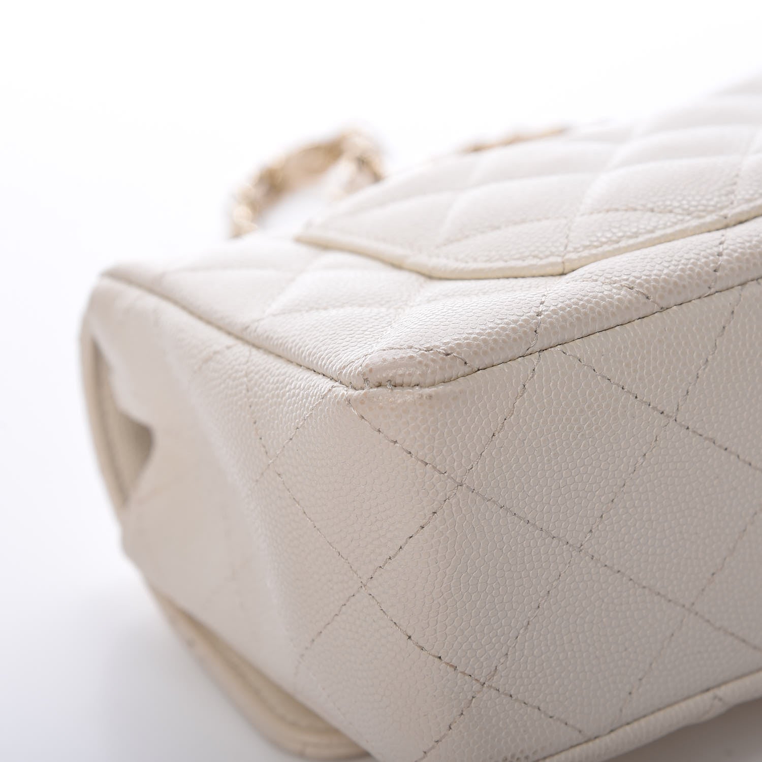 Chanel Caviar Quilted Mini Rectangular Flap White 12 of 14